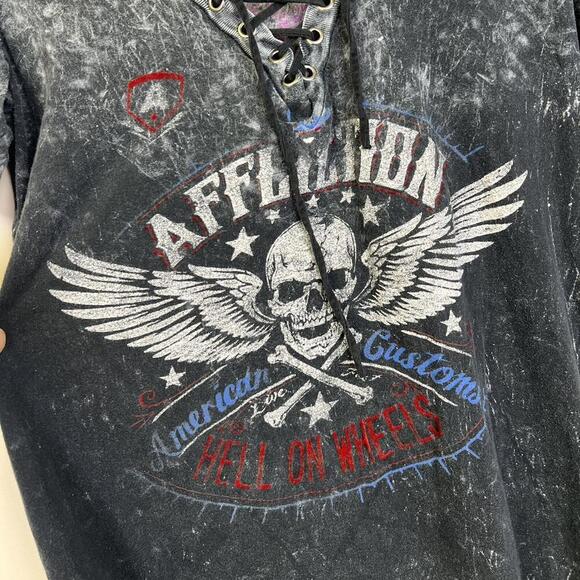 Vintage Y2K Affliction Vintage Skull T-Shirt - Distressed - Picture 5 of 5